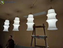 Modern Nordic Silk Long Bone LED Pendant Lights for Home Restaurant Chandelier by Ljojo