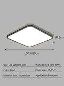 Ljojo LED Ceiling Light: Remote Control, Large Luminous Surface, Bedroom Lamp