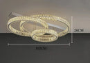 Luxury Crystal LED Ceiling Hanging Lamp High-end Living Room Villa Pendant Light Ljojo
