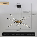Nordic Geometry Restaurant Pendant Light Led Chandelier Indoor Remote Control Line Chandelier by Ljojo