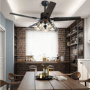 Nordic Magic Bean LED Ceiling Fan Lamps Modern for Living Dining Room by Ljojo