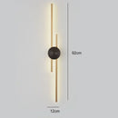 LED Strip Black Gold Wall Lamp for Nordic Decor - Ljojo