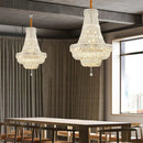 American Retro Crystal Chandelier Gold/Chrome for Living Room - Ljojo Luxury Home Decor Lighting
