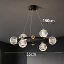 Nordic Luxury Bubble LED Restaurant Pendant Lights - Modern Ball Chandeliers by Ljojo