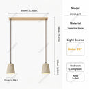 Modern Stone Shade Kitchen Island Pendant Light by Ljojo: Single/Double/Triple Head 10/60/80cm Bar Lighting