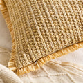 Embroidered Happy Home Pillow Cover by Ljojo for Living Room & Bedroom