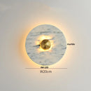 Ljojo Marble LED Wall Sconce Round Indoor Lamp for Home Decor