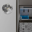Ljojo Luminous Moon LED Wall Clock Planet Design for Home Decor