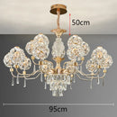 Ljojo Luxury Crystal Chandelier: Modern Living Room & Bedroom Pendant Light Fixtures