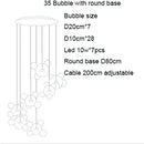 Italian Design Glass Bubble Pendant Light Chandelier for Living Room by Ljojo