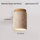 Yellow Travertine Hotel Lobby Ceiling Light Creative Cream Style Balcony Deco Lamp by Ljojo