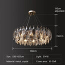 Modern Luxury Crystal Leaf Chandelier For Living Dining Room Pendant Light E14 Ljojo Fixture