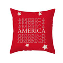 Ljojo LOVE USA Patriotic Letters Decorative Cushion Cover - Cartoon Style Home Decor Pillowcase