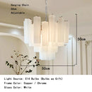 Frosted White Texture Glass Chandelier LED Lighting Fixture for Living Room Decor by Ljojo