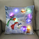 Ljojo LED Christmas Pillow Cover for Festive Holiday Decor