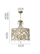 French Crystal Ceiling Light Princess Chandelier for Bedroom Dining Room by Ljojo