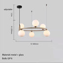 LED Glass Ball Circular Chandelier - Modern Nordic High-end Home Decor by Ljojo