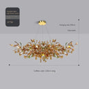 Ljojo Luxury Glass Gingko Leaf Chandelier for Home Decor