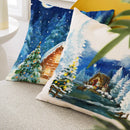 Ljojo Linen Christmas Cushions 45x45 - Modern Home Decor for Living Room and Sofa