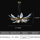 Ljojo LED Glass Chandelier - Full Copper Creative Design for Living Dining Room