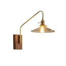 Ljojo LED Glass Copper Wall Sconce Modern Stair Light Fixtures for Home Decor