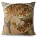 Beige Art Nouveau Gallery Cushion Cover for Home Decor - Ljojo