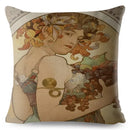 Beige Art Nouveau Gallery Cushion Cover for Home Decor - Ljojo