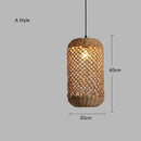 Bamboo Woven Pendant Lamp: Rattan Zen Tea House Lantern by Ljojo