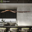 Ljojo Industrial Minimalist Wooden Creative LED Pendant Lights Chandelier for Home Decoration