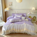 Ljojo 2025 French High-End Washed Cotton Bed Cover Four-Piece Set
