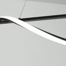 Ljojo LED Strip Chandelier - Nordic Minimalist Design - Modern Kitchen & Bedroom Pendant Light