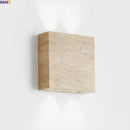 Ljojo LED Wall Lamps with Yellow Stone Lampshade for Indoor Lighting