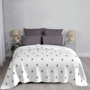 Ljojo Minimalist Christmas Tree Black & White Pattern Throw Blanket