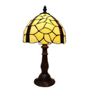 8 Inch Beige Glass Table Lamp Tiffany Style Elegant Bedroom Night Light Ljojo