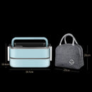 Ljojo 304 Stainless Steel Insulated Lunch Box Microwave Safe for Students at Work