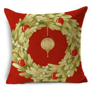 Ljojo Linen Christmas Cushion Cover 45x45cm Home Office Living Room Merry Christmas Gifts