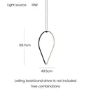Ljojo Minimalist Line Chandeliers: Elegant LED Pendant Lighting with Magnetic Suction Connection