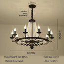 American Country Retro Crystal Chandelier Black Dining Room Bedroom Pendant Light by Ljojo