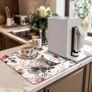 Christmas Dry Coffee Mat Anti Slip Table Cup Drying Mats by Ljojo