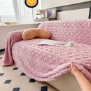 Ljojo™ Super Warm Coral Fleece Sofa Blanket for Winter - Soft & Thick Couch Cover