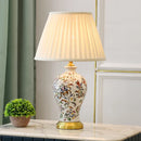 Ljojo American Style Bedside Lamp with Painted Patterns for Home Decoration