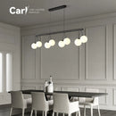 Ljojo Japanese Style Glass Ball Chandelier for Study Room and Restaurant Decor