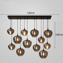 Modern LED Pendant Light Glass Chandelier for Living Room & Bedroom by Ljojo