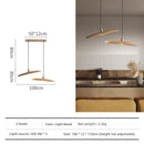 Modern Minimalist Art Design LED Chandelier Wabi-sabi Solid Wood Pendant Light by Ljojo