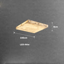 Ljojo Marble Square Round LED Ceiling Light Chandelier for Living Room Bedroom