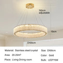Ljojo Luxury Crystal Pendant Lights Elegant Hanging Chandelier for Dining Living Room Home