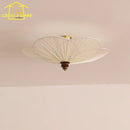 French Medieval Plum Blossom Ceiling Lamp LED E27 Solid Wood Lights for Bedroom Living Room by Ljojo