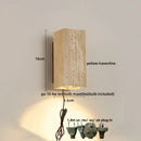 Ljojo LED Wall Lights for Home Dining Stair Bedroom Stone Wood Wabi Sabi Sconce