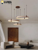 Yellow Travertine Ring Chandelier Pendant Light Livingroom Home Decor by Ljojo
