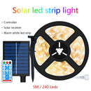 Ljojo™ Solar LED Strip Light: Rechargeable Outdoor Decoration for Garden, Christmas Atmosphere